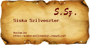 Siska Szilveszter névjegykártya