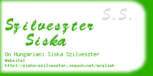 szilveszter siska business card